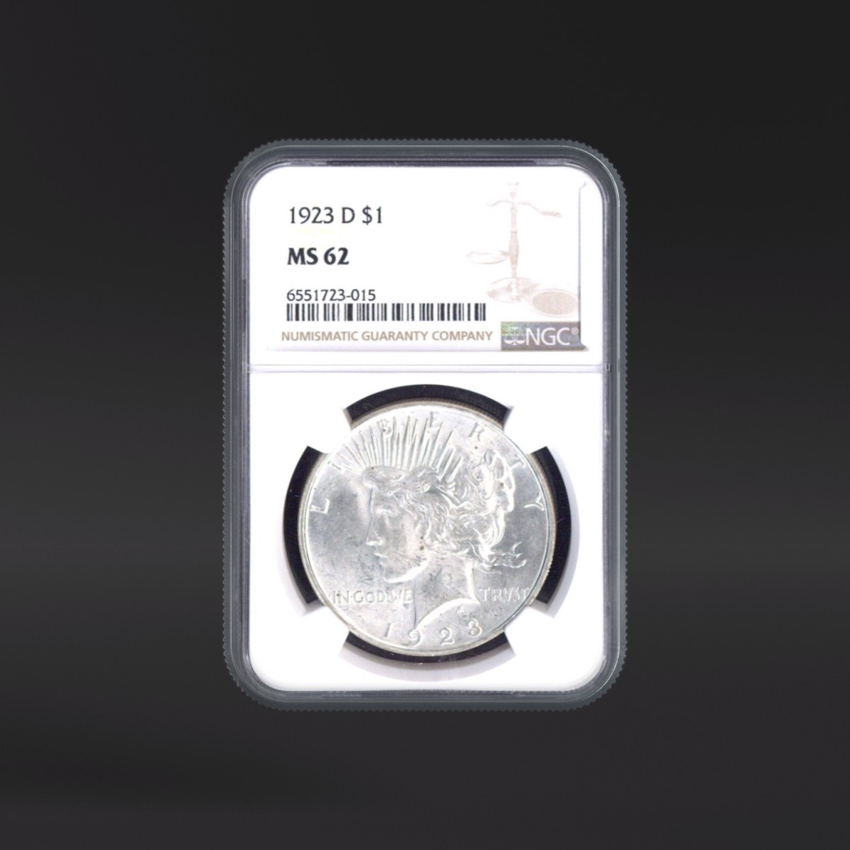 1923-D One Dollar NGC MS62